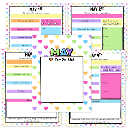 Daily Self-Care Worksheets Bundle