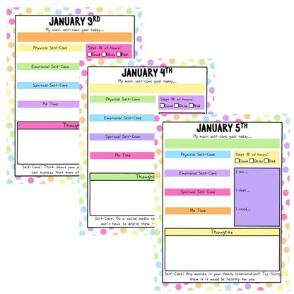 Daily Self-Care Worksheets Bundle