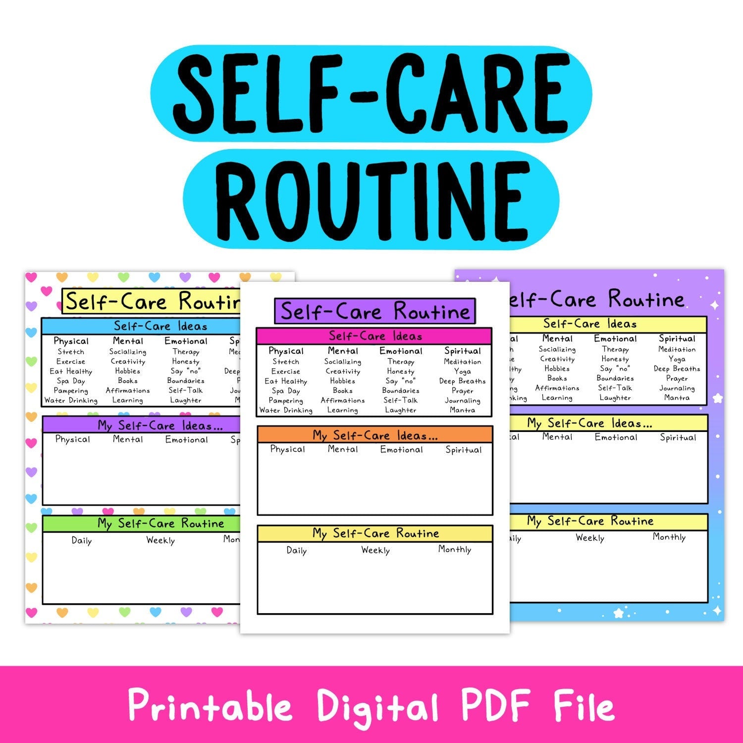 Self-Care Routine Worksheet