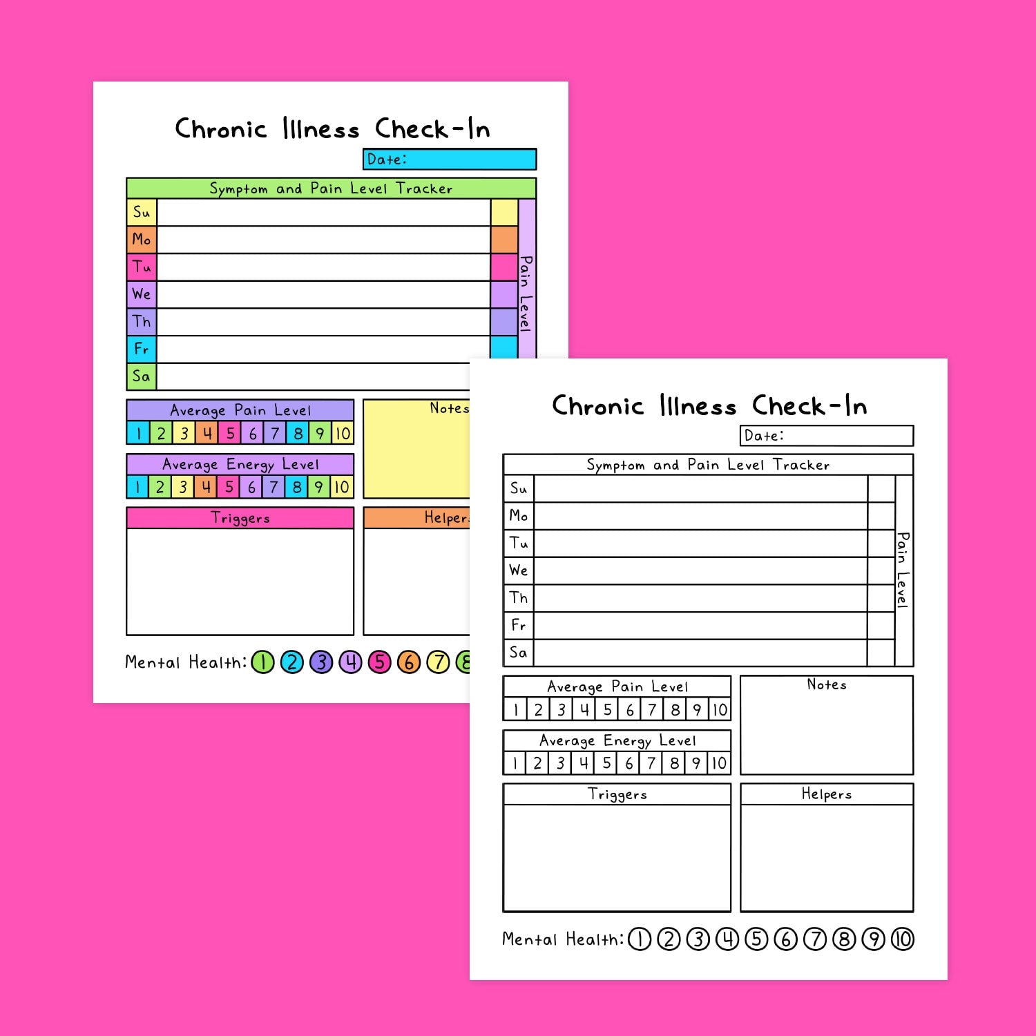 Chronic Illness Weekly Check-In Worksheet