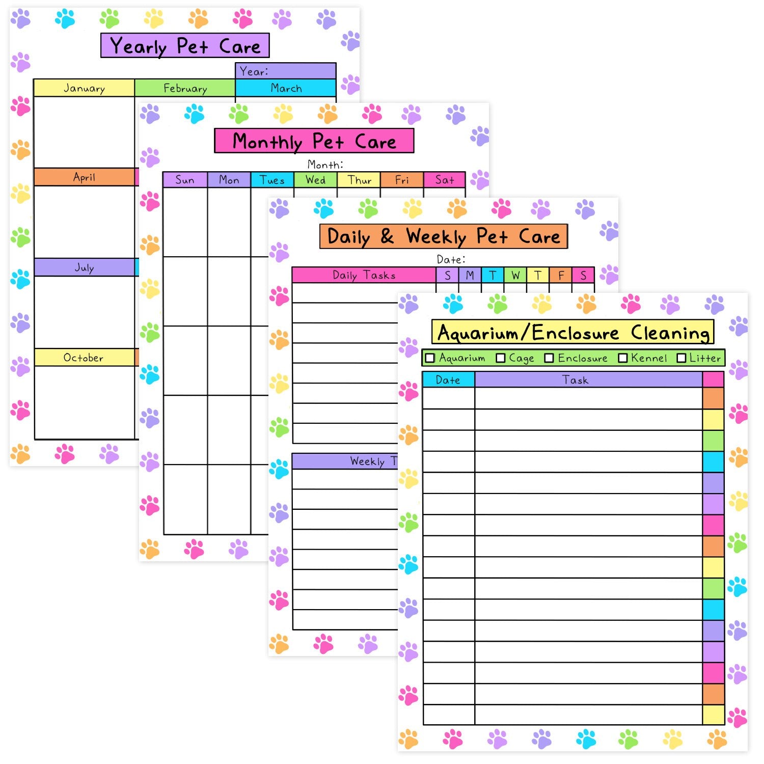 Cleaning Lists & Chore Charts