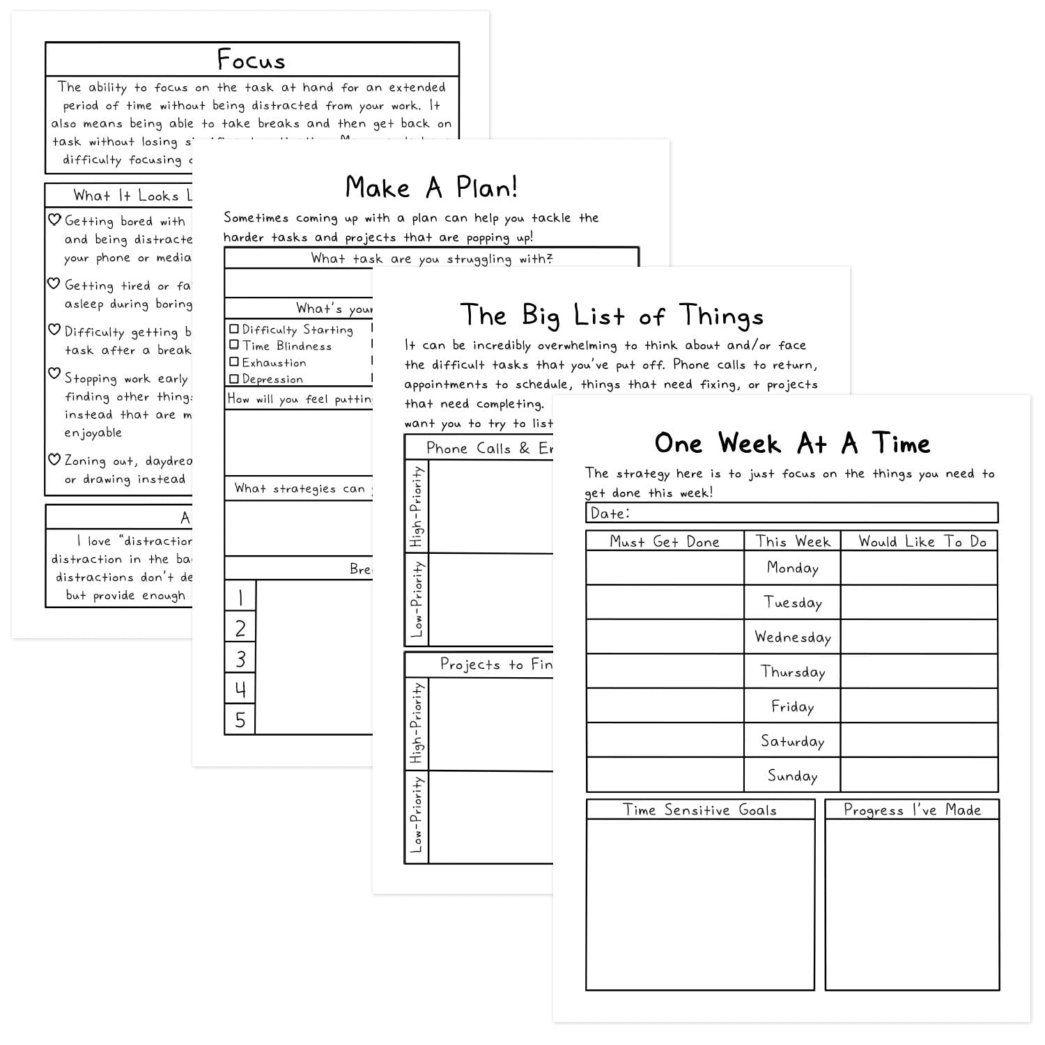 Executive Dysfunction Workbook