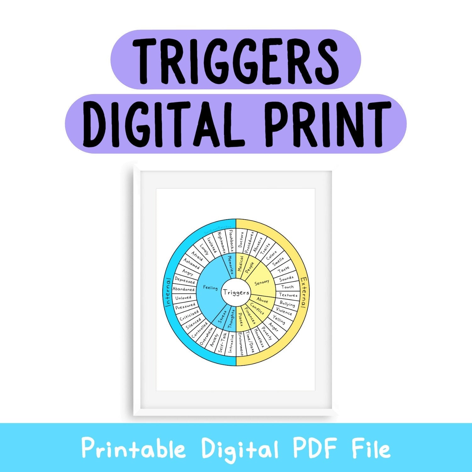 Trigger External Graphics Internal/External Triggers Digital Print – SelfLoveRainbow