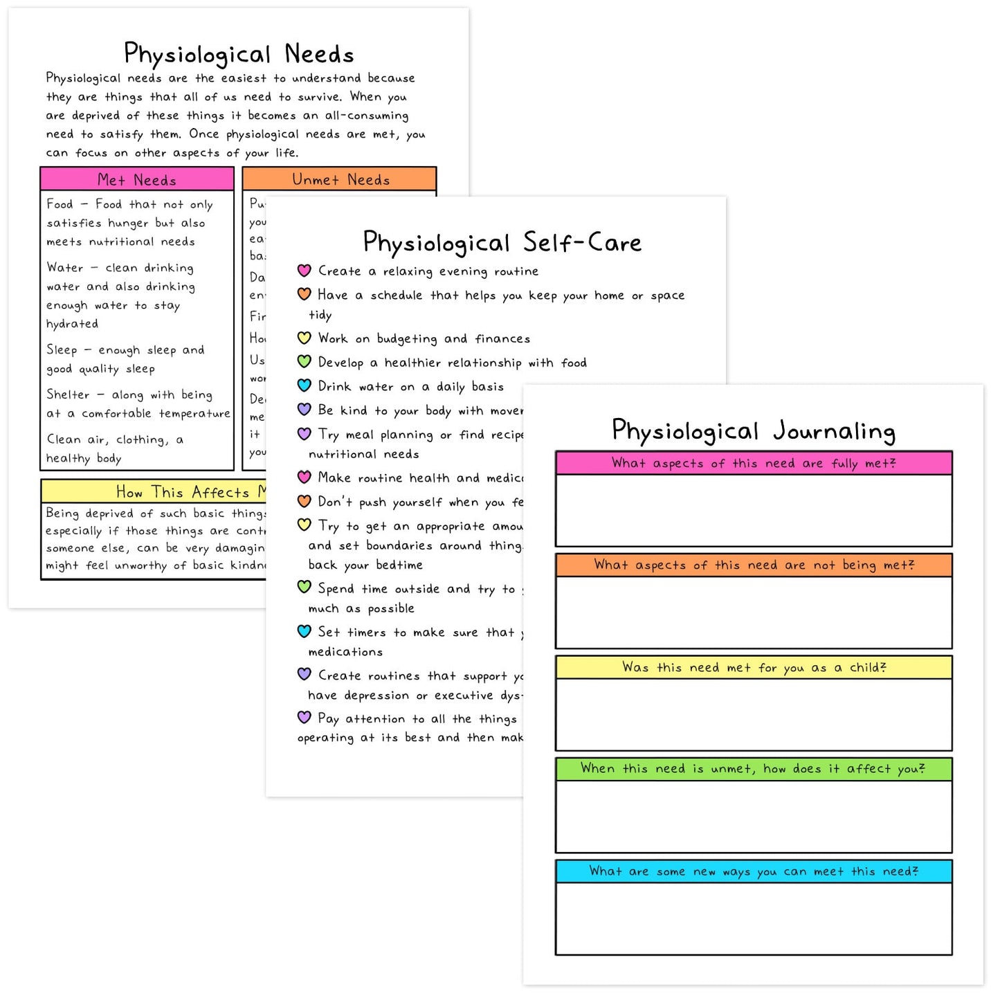 Maslow's Hierarchy of Needs Workbook