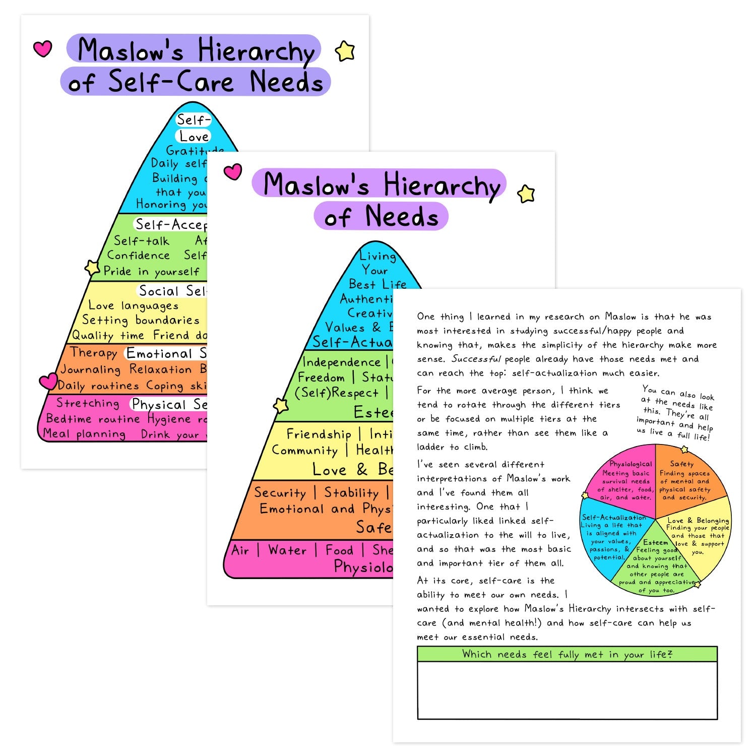 Maslow's Hierarchy of Needs Workbook