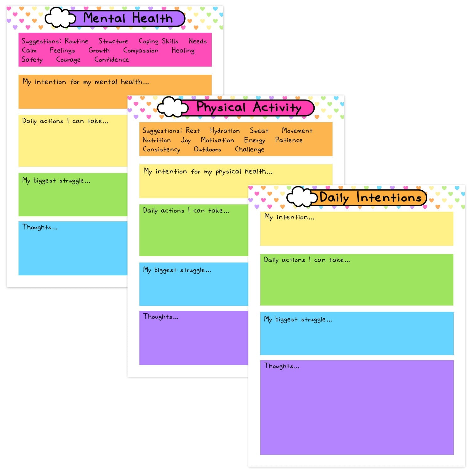 Daily Intentions Workbook