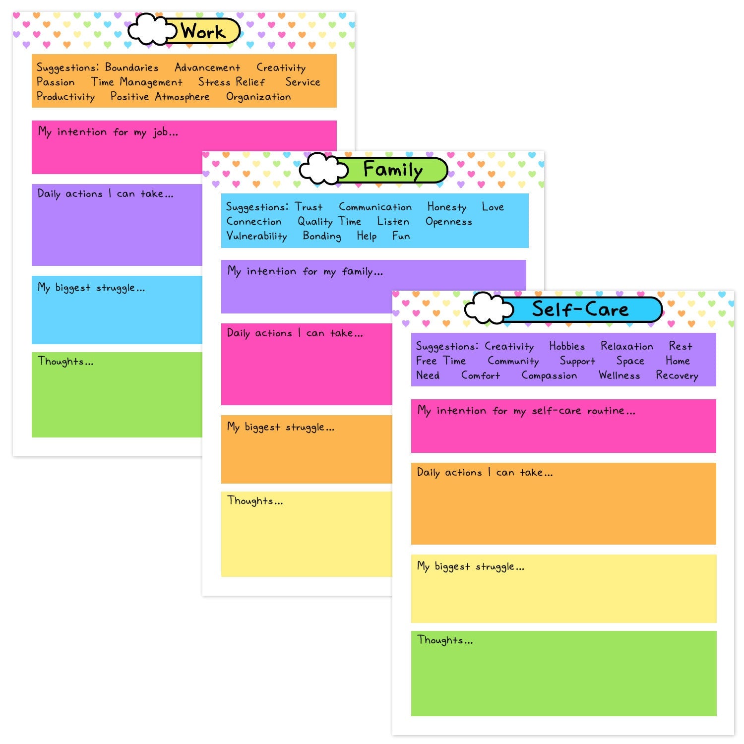 Daily Intentions Workbook