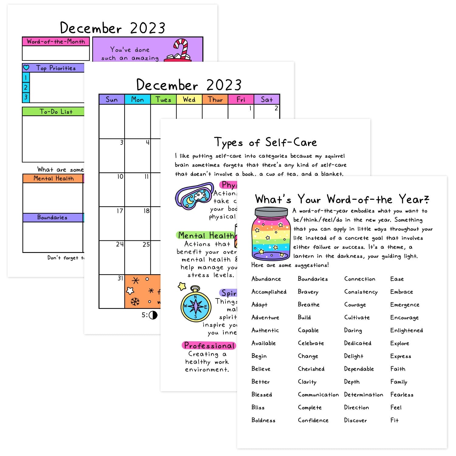 2023 Self-Care Planner