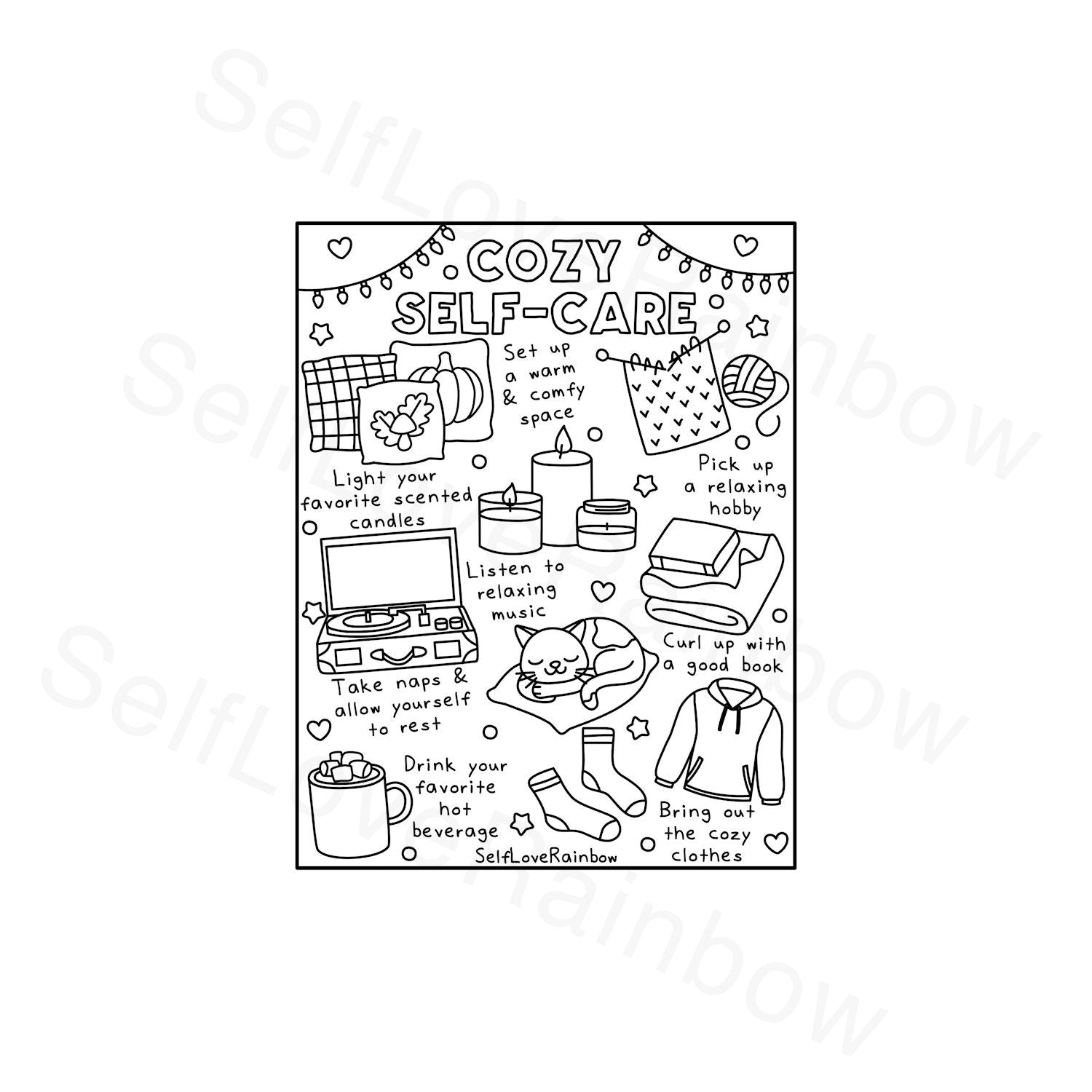 Cozy (Hygge) Coloring Pages