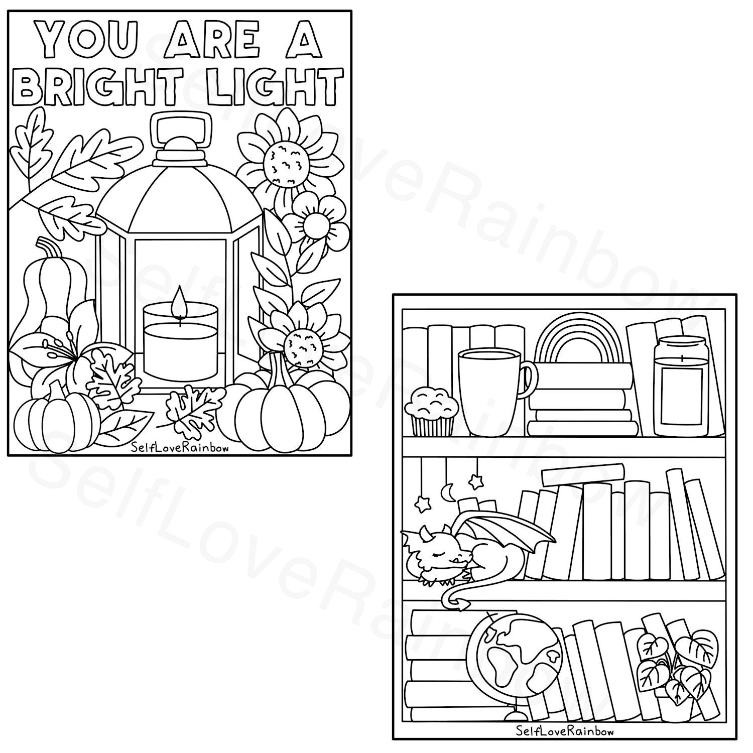 Cozy (Hygge) Coloring Pages – SelfLoveRainbow