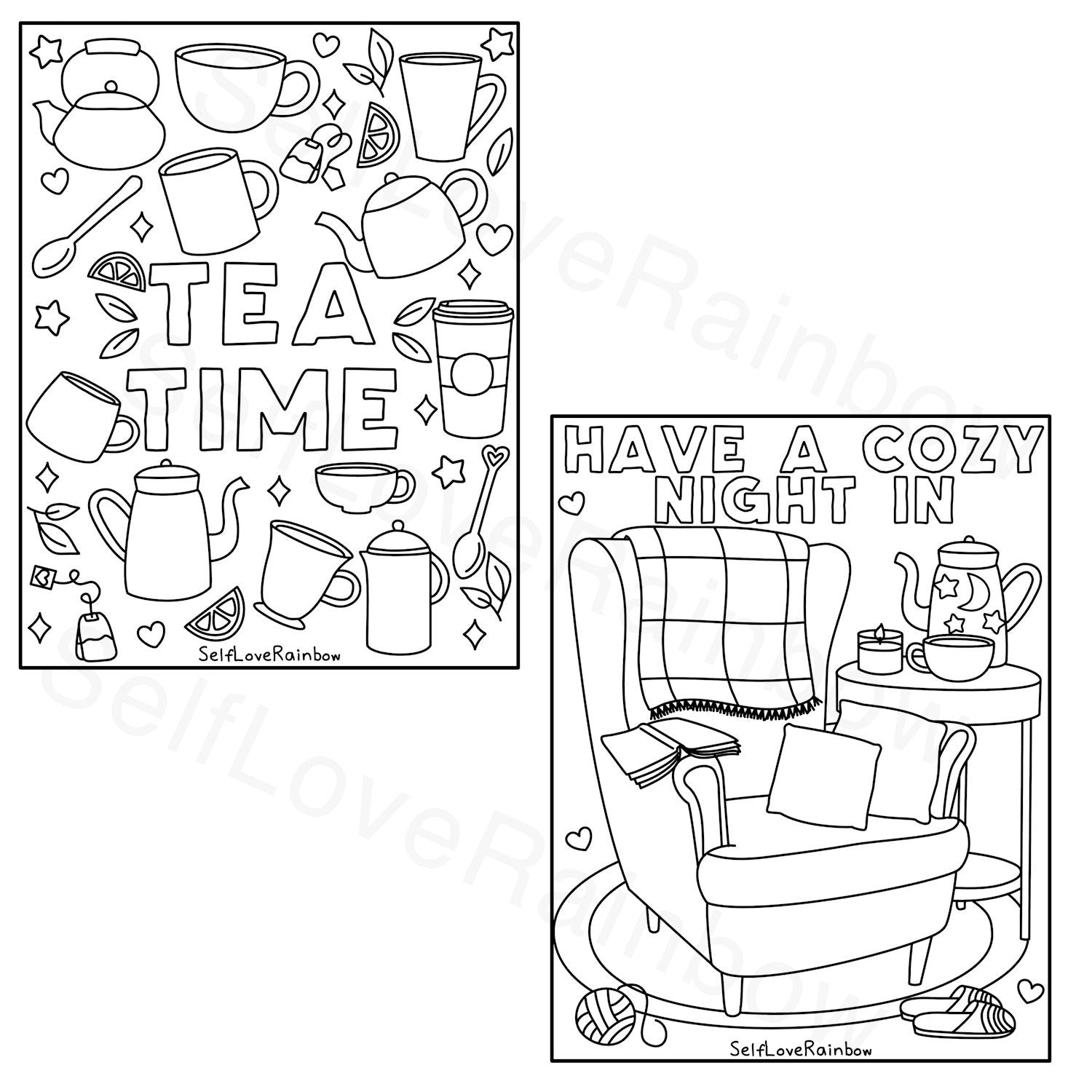 Cozy (Hygge) Coloring Pages