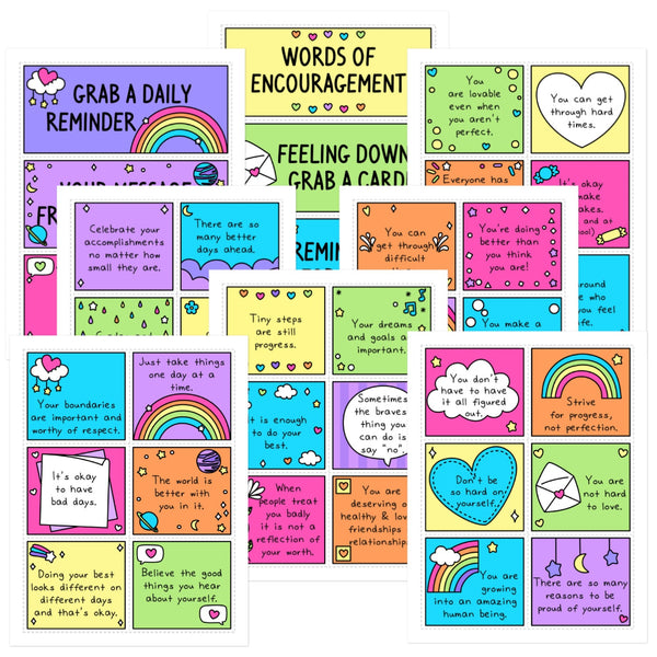 Encouragement Cards for Teens – SelfLoveRainbow