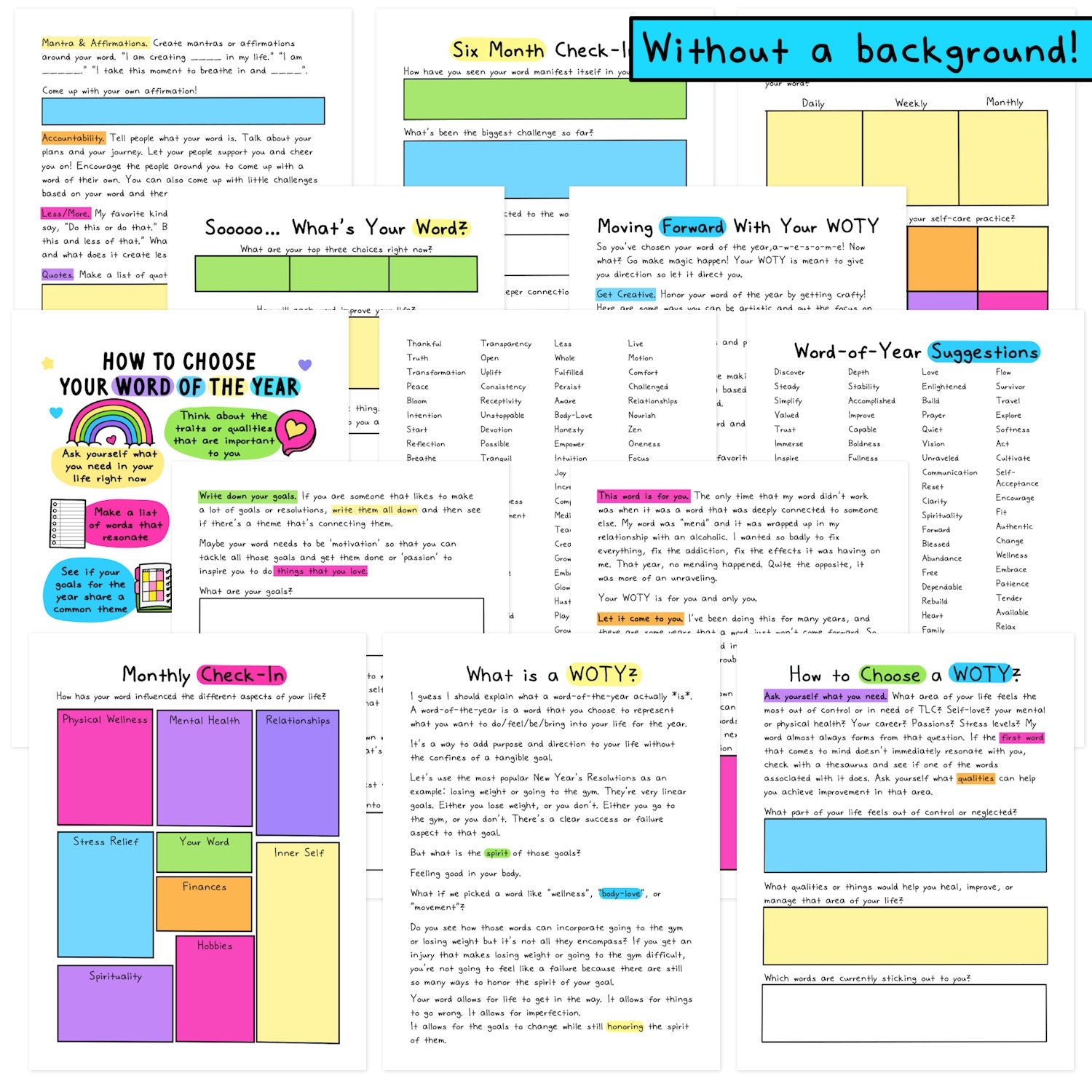 Word-of-the-Year Mini Guidebook – SelfLoveRainbow