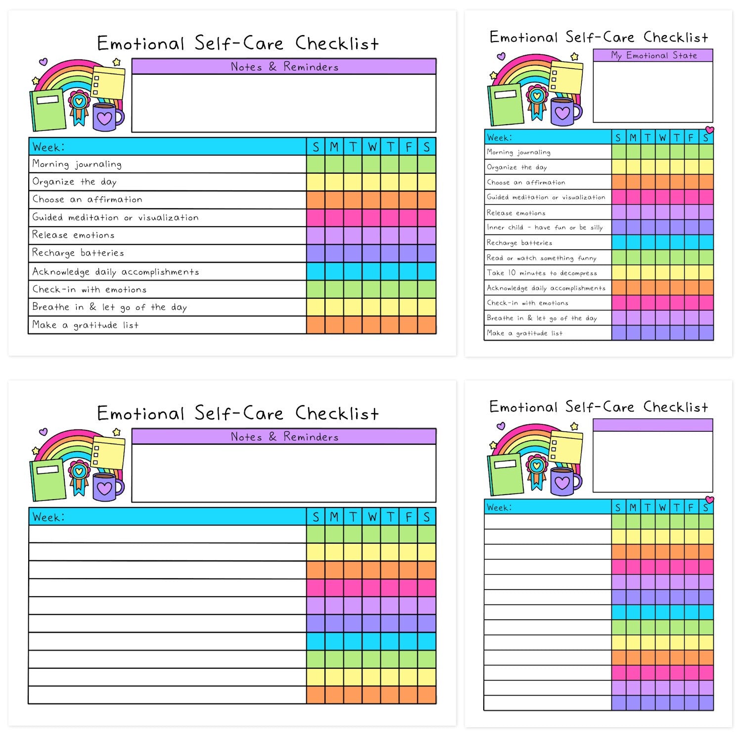 Self-Care Checklists
