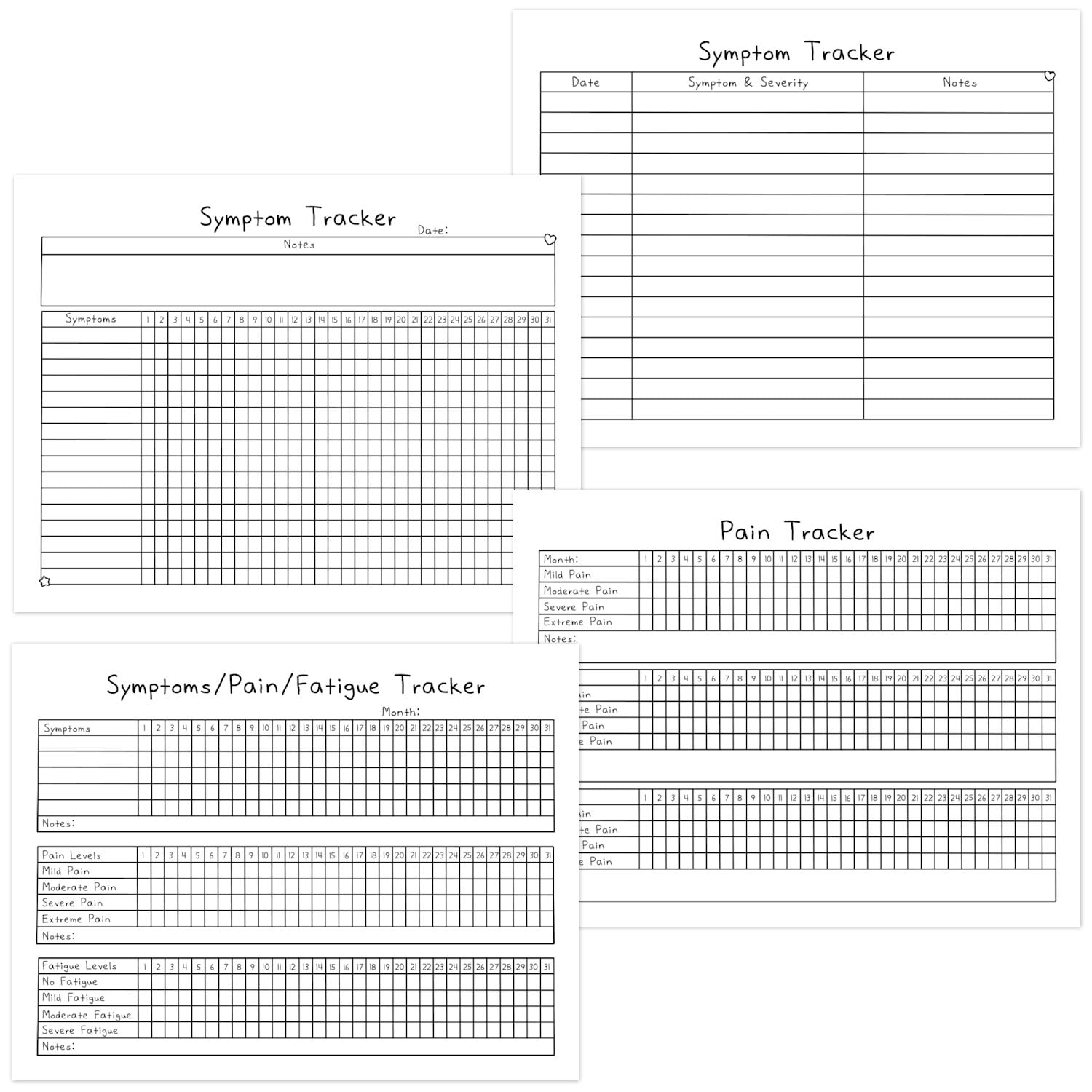 chronic illness symptom tracker – selfloverainbow