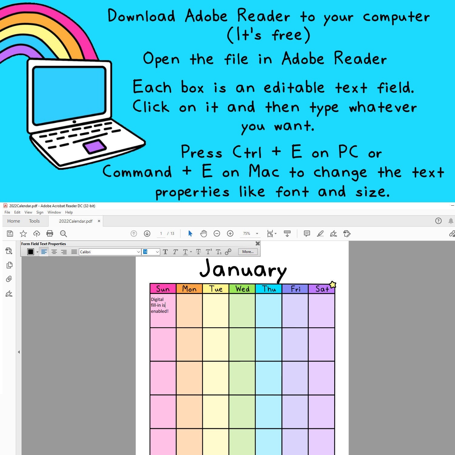 Blank Calendar Printable