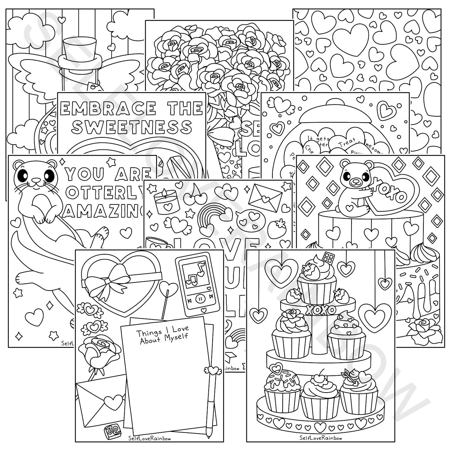 Self-Love Coloring Pages