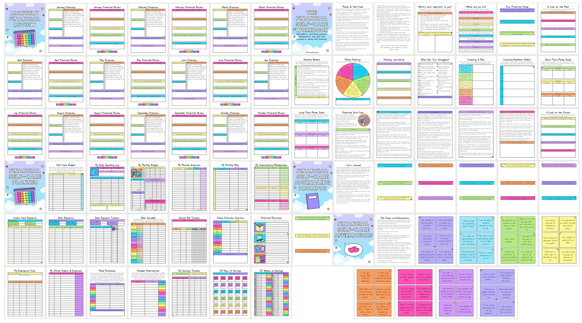 Financial Self-Care Workbook and Planner