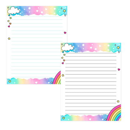 Digital Rainbow Themed Journaling Pages