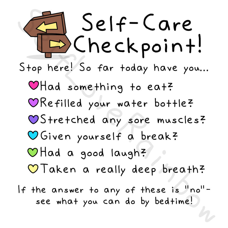Self-Care Checkpoint Digital Print – SelfLoveRainbow