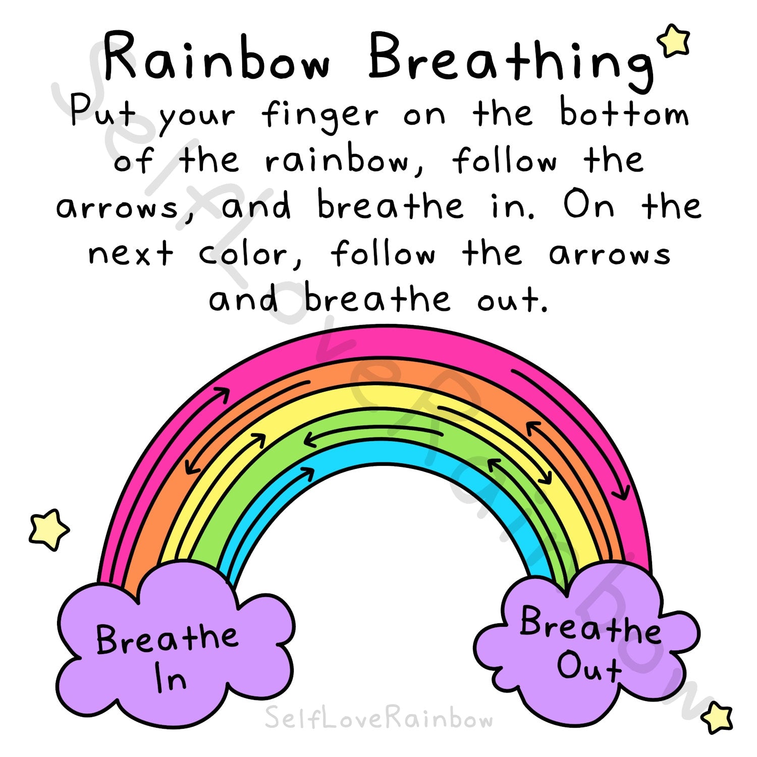 Rainbow Breathing Printable Art