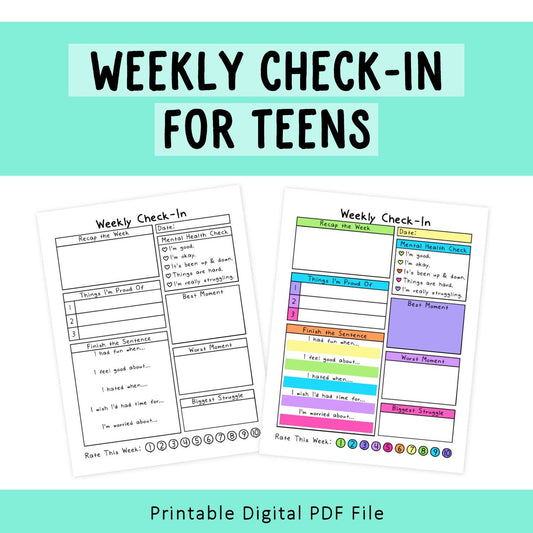 Weekly Check-In For Teens