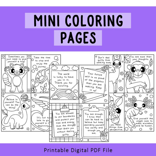 Mini Inspiring Coloring Pages