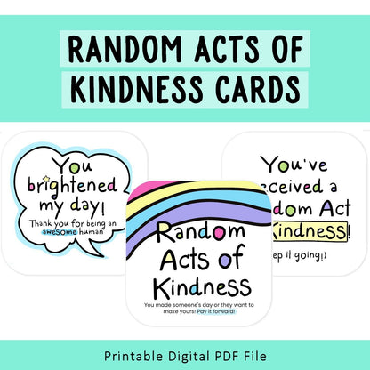 Printable Random Acts of Kindness Cards