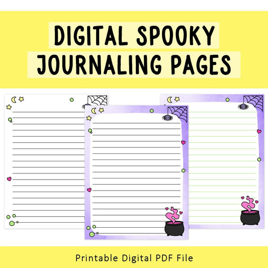 Digital Spooky Journaling Pages