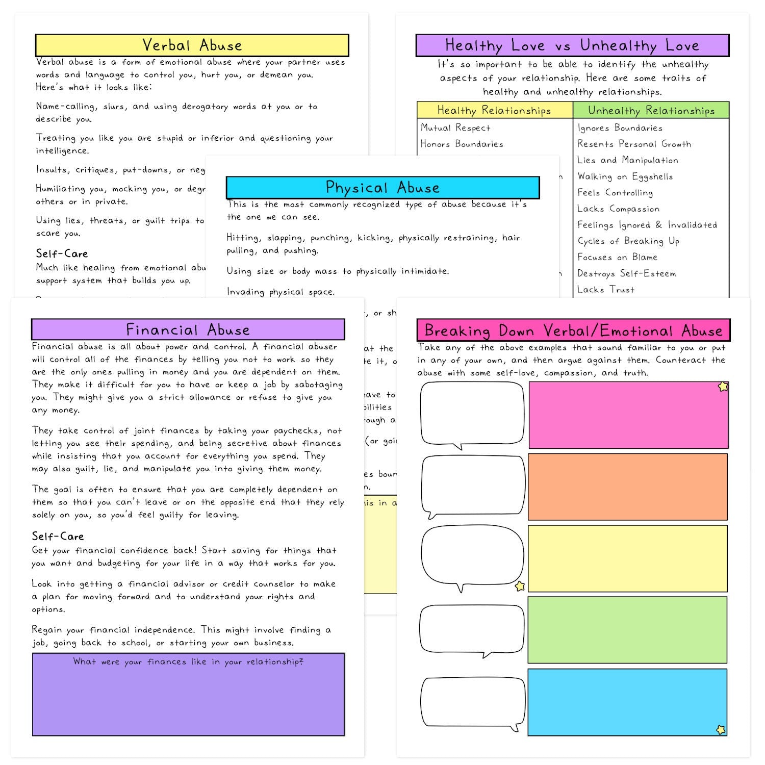 Post-Breakup Self-Care Workbook