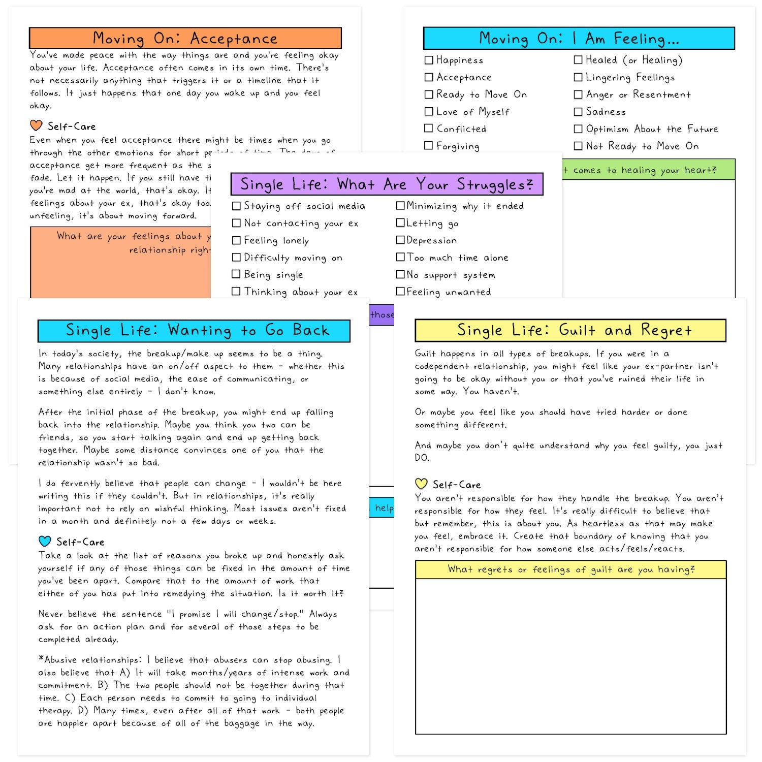 Post-Breakup Self-Care Workbook