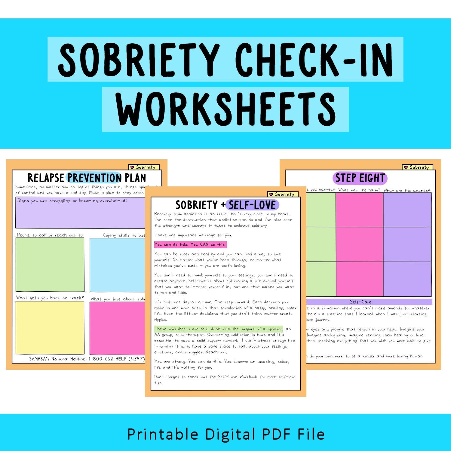 Sobriety Worksheets