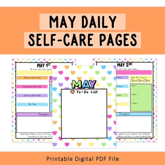 Daily Self-Care Worksheets (May)