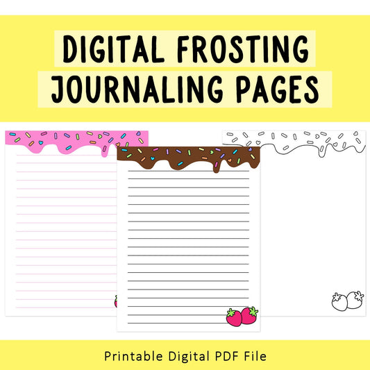 Frosting Dessert Journaling Pages