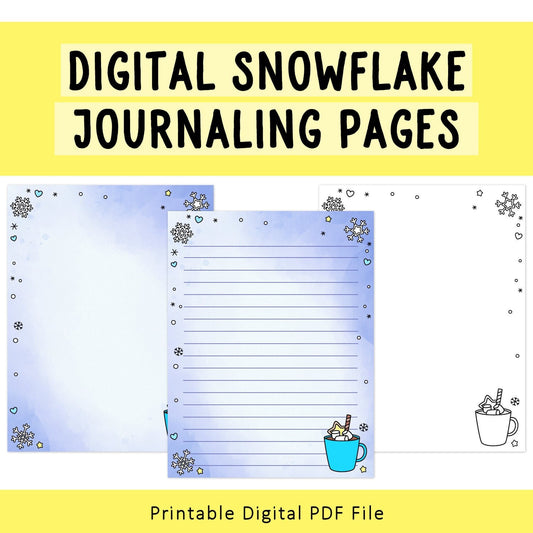 Digital Winter-Themed Journaling Pages